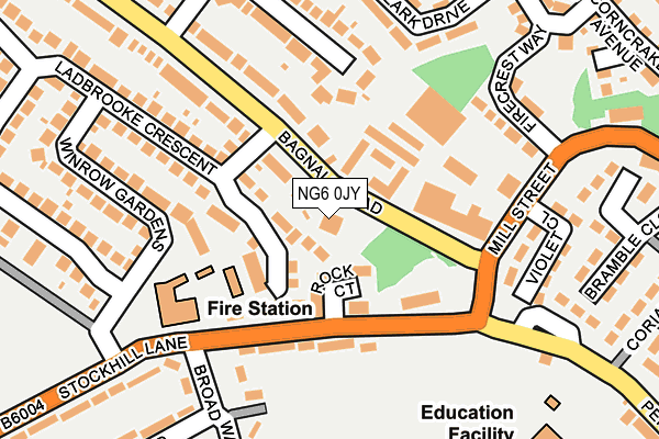 NG6 0JY map - OS OpenMap – Local (Ordnance Survey)