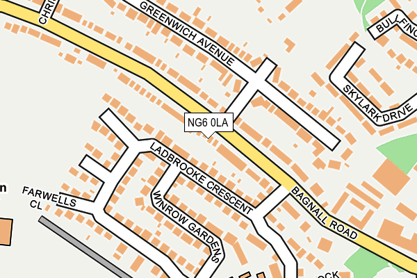 NG6 0LA map - OS OpenMap – Local (Ordnance Survey)
