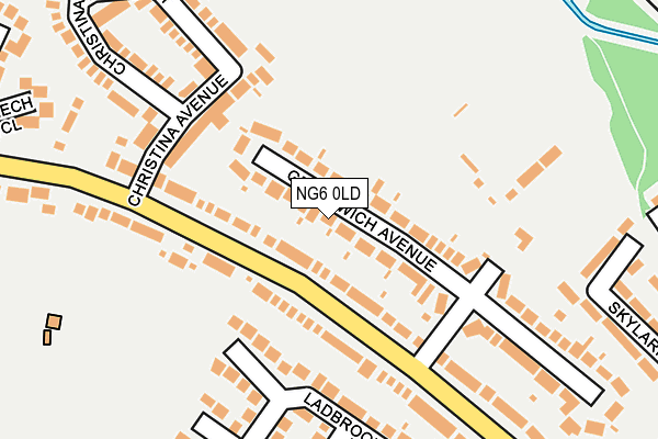 NG6 0LD map - OS OpenMap – Local (Ordnance Survey)
