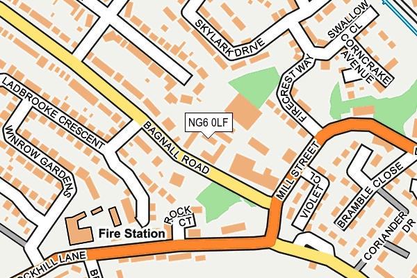 NG6 0LF map - OS OpenMap – Local (Ordnance Survey)