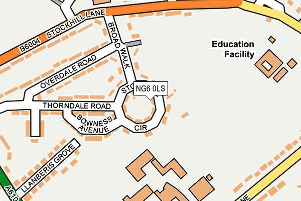 NG6 0LS map - OS OpenMap – Local (Ordnance Survey)