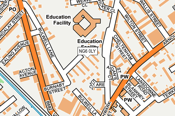 NG6 0LY map - OS OpenMap – Local (Ordnance Survey)