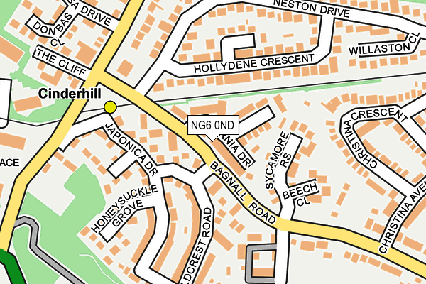 NG6 0ND map - OS OpenMap – Local (Ordnance Survey)