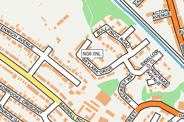 NG6 0NL map - OS OpenMap – Local (Ordnance Survey)