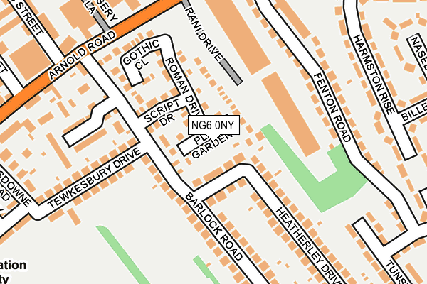 NG6 0NY map - OS OpenMap – Local (Ordnance Survey)