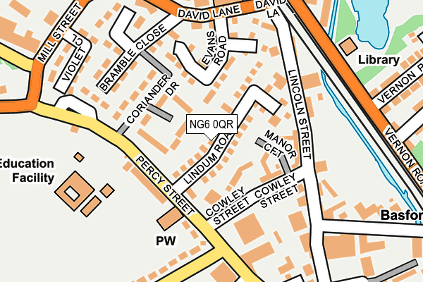 NG6 0QR map - OS OpenMap – Local (Ordnance Survey)