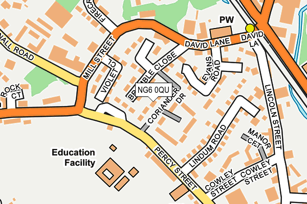 NG6 0QU map - OS OpenMap – Local (Ordnance Survey)