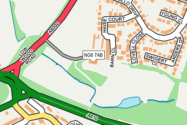 NG6 7AB map - OS OpenMap – Local (Ordnance Survey)