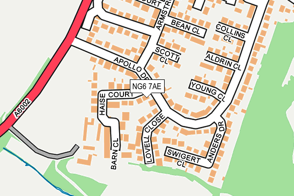 NG6 7AE map - OS OpenMap – Local (Ordnance Survey)