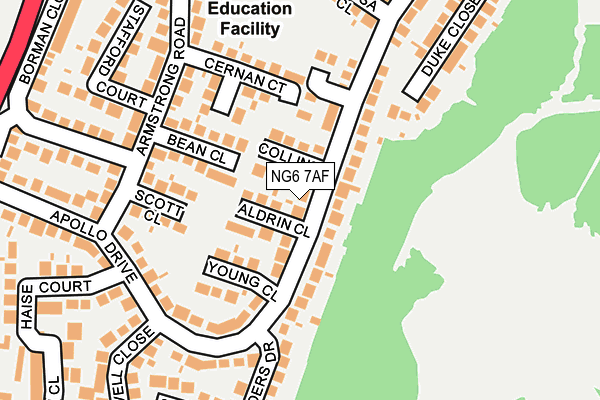 NG6 7AF map - OS OpenMap – Local (Ordnance Survey)