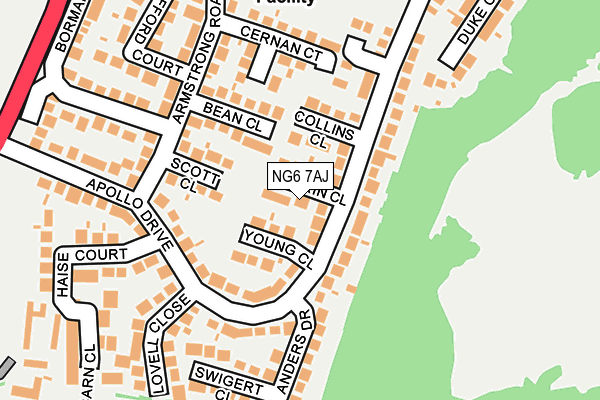 NG6 7AJ map - OS OpenMap – Local (Ordnance Survey)