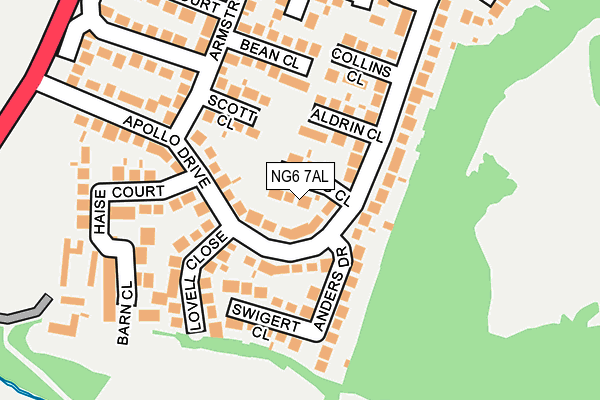 NG6 7AL map - OS OpenMap – Local (Ordnance Survey)