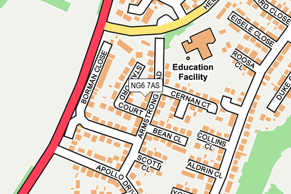 NG6 7AS map - OS OpenMap – Local (Ordnance Survey)