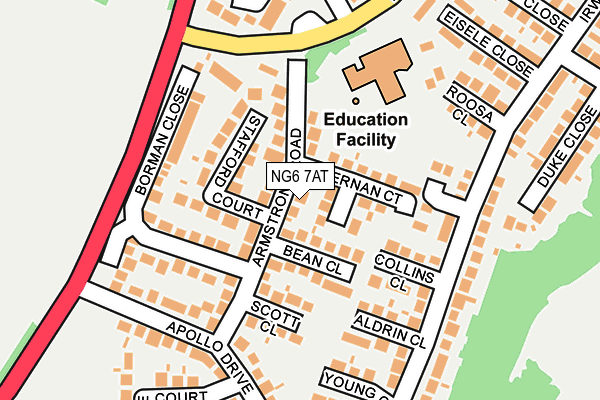 NG6 7AT map - OS OpenMap – Local (Ordnance Survey)