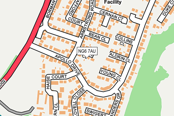 NG6 7AU map - OS OpenMap – Local (Ordnance Survey)