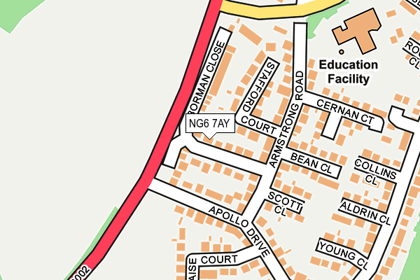 NG6 7AY map - OS OpenMap – Local (Ordnance Survey)