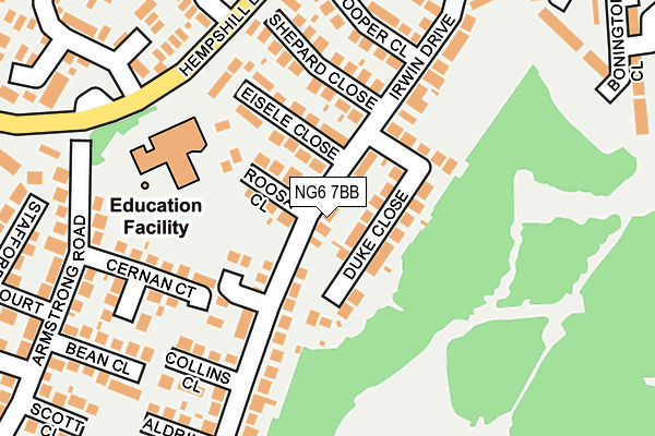 NG6 7BB map - OS OpenMap – Local (Ordnance Survey)