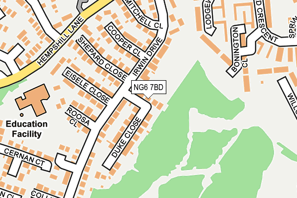 NG6 7BD map - OS OpenMap – Local (Ordnance Survey)