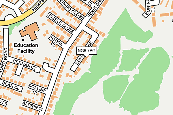 NG6 7BG map - OS OpenMap – Local (Ordnance Survey)