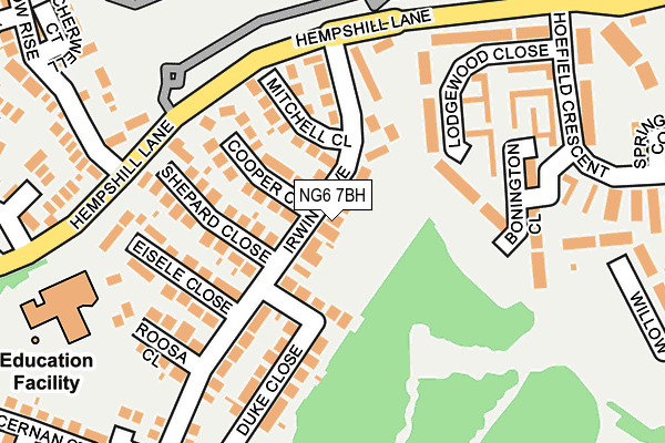 NG6 7BH map - OS OpenMap – Local (Ordnance Survey)