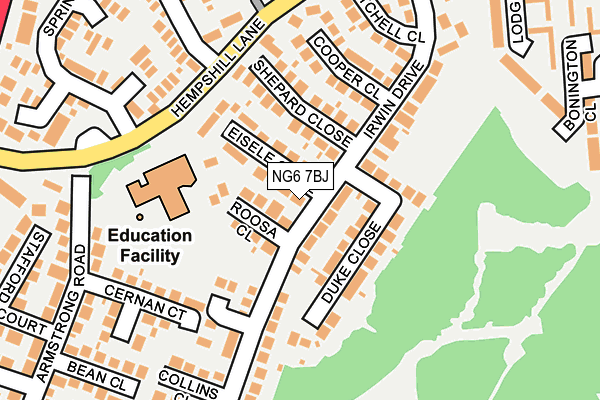 NG6 7BJ map - OS OpenMap – Local (Ordnance Survey)