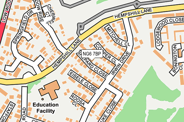 NG6 7BP map - OS OpenMap – Local (Ordnance Survey)