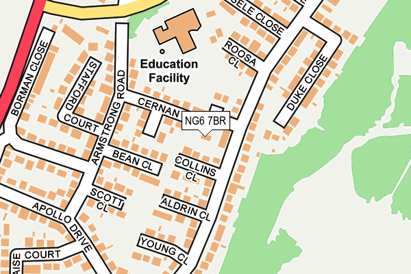 NG6 7BR map - OS OpenMap – Local (Ordnance Survey)