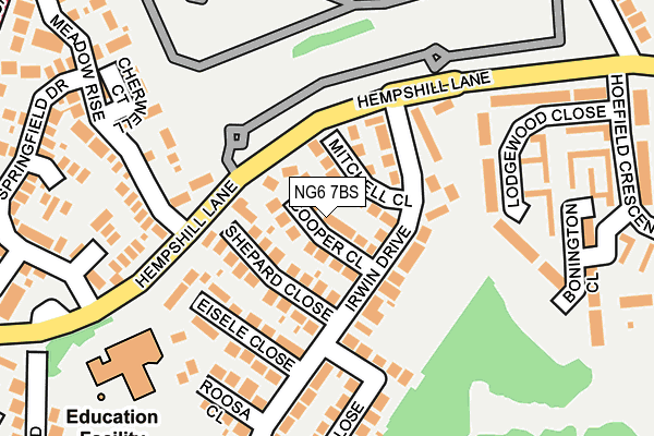 NG6 7BS map - OS OpenMap – Local (Ordnance Survey)