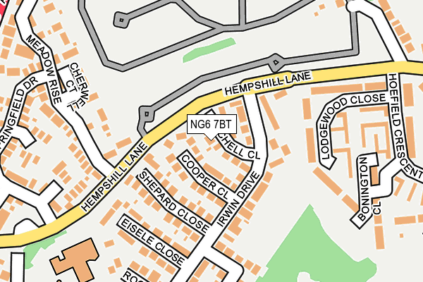 NG6 7BT map - OS OpenMap – Local (Ordnance Survey)