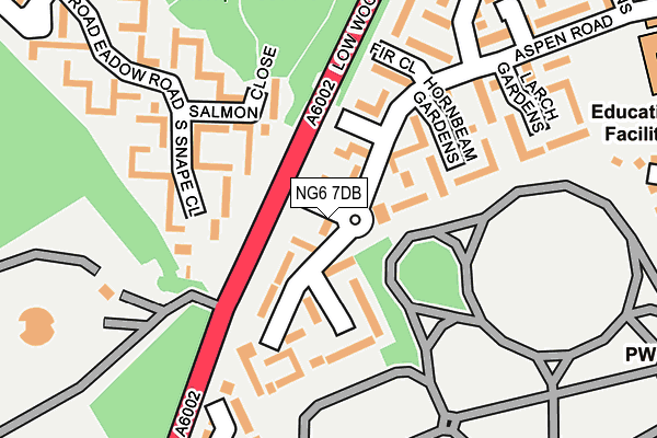 NG6 7DB map - OS OpenMap – Local (Ordnance Survey)