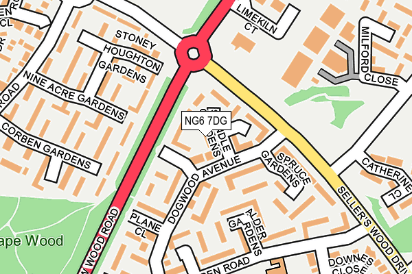 NG6 7DG map - OS OpenMap – Local (Ordnance Survey)