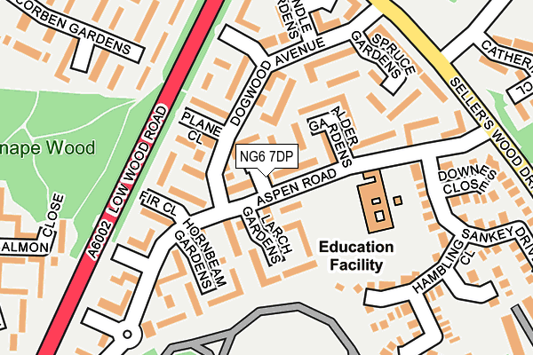 NG6 7DP map - OS OpenMap – Local (Ordnance Survey)