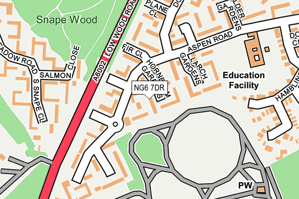 NG6 7DR map - OS OpenMap – Local (Ordnance Survey)