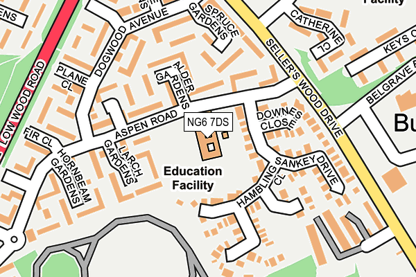 NG6 7DS map - OS OpenMap – Local (Ordnance Survey)