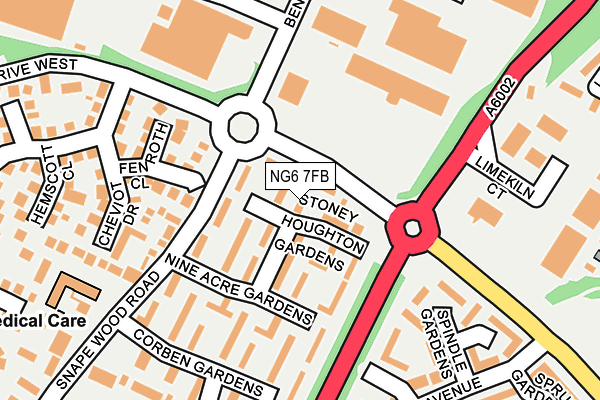 NG6 7FB map - OS OpenMap – Local (Ordnance Survey)