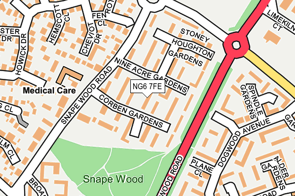 NG6 7FE map - OS OpenMap – Local (Ordnance Survey)