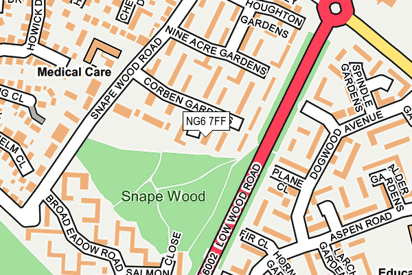 NG6 7FF map - OS OpenMap – Local (Ordnance Survey)