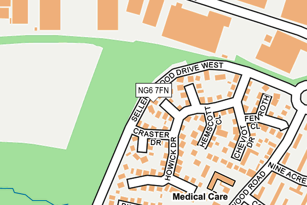 NG6 7FN map - OS OpenMap – Local (Ordnance Survey)