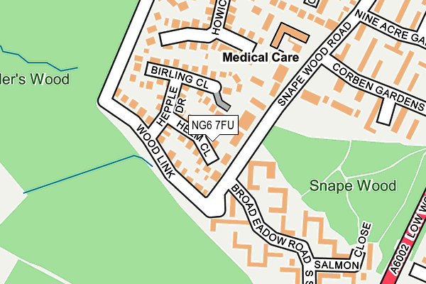 NG6 7FU map - OS OpenMap – Local (Ordnance Survey)