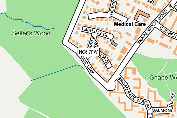 NG6 7FW map - OS OpenMap – Local (Ordnance Survey)