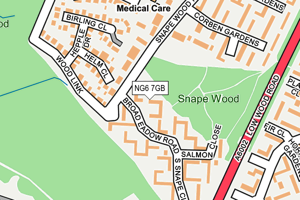 NG6 7GB map - OS OpenMap – Local (Ordnance Survey)