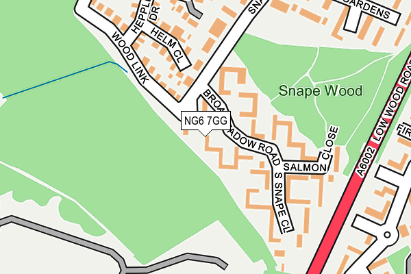 NG6 7GG map - OS OpenMap – Local (Ordnance Survey)