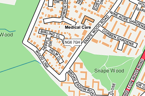 NG6 7GH map - OS OpenMap – Local (Ordnance Survey)