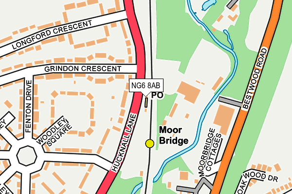 NG6 8AB map - OS OpenMap – Local (Ordnance Survey)