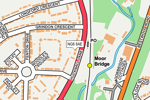 NG6 8AE map - OS OpenMap – Local (Ordnance Survey)