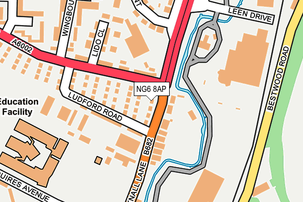 NG6 8AP map - OS OpenMap – Local (Ordnance Survey)