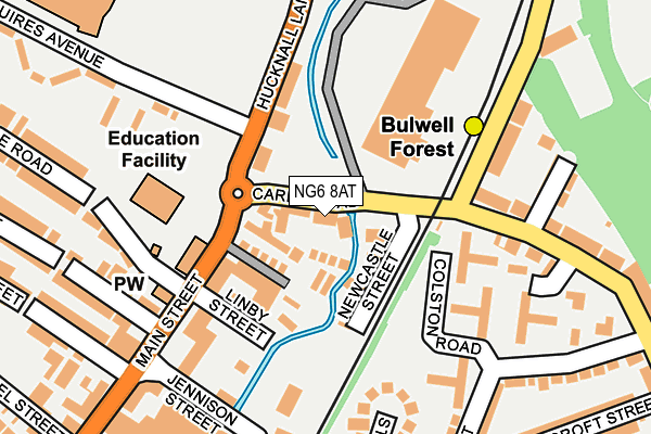 NG6 8AT map - OS OpenMap – Local (Ordnance Survey)