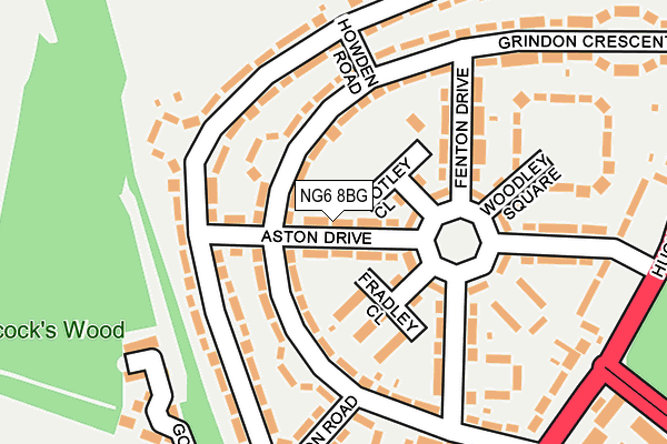 NG6 8BG map - OS OpenMap – Local (Ordnance Survey)