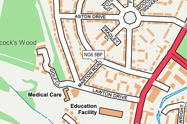 NG6 8BP map - OS OpenMap – Local (Ordnance Survey)