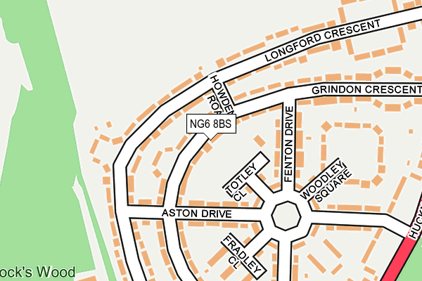 NG6 8BS map - OS OpenMap – Local (Ordnance Survey)
